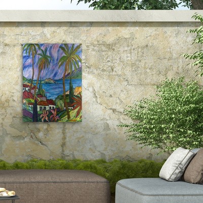 Manor Shadian Tropical Paradise Mixed Media Canvas Art