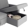 Yaheetech Convertible L-Shaped Sofa Bed with Chaise & USB & Type-C Ports - 4 of 4
