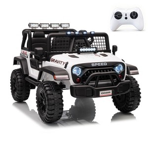 24V 2-Seater Kids Ride On Truck, Electric Car w/ Remote, 4WD, LED Lights, Music, 7Ah Battery & 2 Speeds - 1 of 4