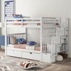 Full Over Full Bunk Bed with Shelves and 6 Storage Drawers - 2 of 4