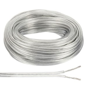 Unique Bargains Tinned Copper Insulated Heat Resistant PVC Covered 300V SPT-1 Round Wire 18AWG - 1 of 4