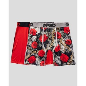 PSD Men's Money Roses Print Boxer Briefs 2pk - Gold/Green/Red - 1 of 4