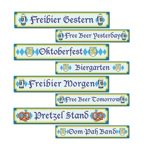 Beistle 4" x 24" Oktoberfest Sign Cutouts 12/Pack 57769 - 1 of 1