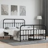 vidaXL Black Metal Bed Frame with Headboard and Footboard, Robust Steel Construction, Under Bed Storage Space - 2 of 4