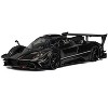 Pagani Zonda Revolucion Black Full Carbon with Extra Wheels 1/64 Diecast Model Car by CM Model - 2 of 4