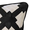 18"x18" Edie@Home 2-Tone Intricate Woven Square Indoor Outdoor Throw Pillow Black: Abstract Design, Hidden Zipper Closure - image 3 of 4