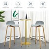 Costway Modern Set of 2 Barstools 30inch Pub Chairs w/Low Back & Metal Legs Grey - 4 of 4