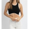 Women's RENA RIBBED CROP - OLIVACEOUS - 2 of 4