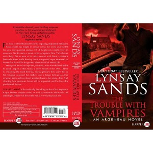 The Trouble with Vampires - (Argeneau Novel) Large Print by  Lynsay Sands (Paperback) - 1 of 1