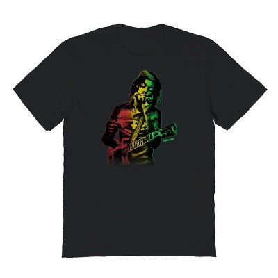 Peter Tosh Men's Peter And Guitar Short Sleeve Graphic Cotton T-Shirt