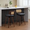 NicBex Set of 2 Bar Stools for Kitchen Island,Swivel Counter Bar Stools with Walnut Bentwood Frame,Bar Chairs for Dining Rooms,Kitchens - 2 of 4