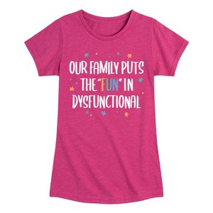 Girls' - Instant Message - Celebrate Family Fitted Short Sleeve Graphic T-Shirt - 1 of 4