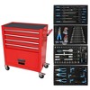 Mechanical four drawer toolbox, roller tool cart, metal toolbox, garage storage cabinet - 3 of 4