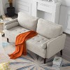 MAYEERTY 65¡± Modern Couch Loveseat Stylish Upholstered Sofa for Living Room£¬Beige - 3 of 4