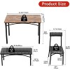 GOCAPTAIN 4 Piece Dining Table Set - Wood Table with 2 Upholstered Chairs & Bench, Space-Saving Retro Kitchen Dining Set for Apartment, Dining Room - 3 of 4