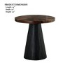 GDFStudio Fatima Contemporary High Gloss Parquet Top Drum Base End Table - 2 of 4