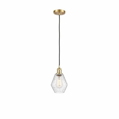 Cindyrella - 1 Light Cord Hung Mini Pendant In Industrial Style-10 Inches Tall and 6 Inches Wide