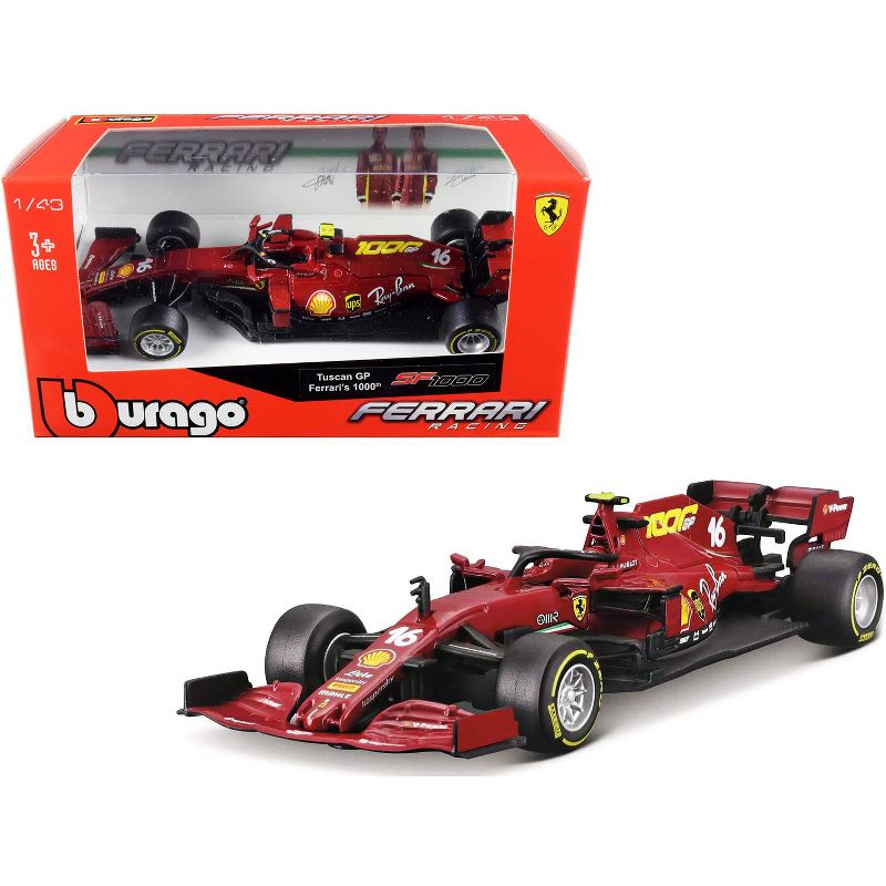Ferrari SF1000 #16 Charles Leclerc Tuscan GP Formula One F1 (2020) "Ferrari's 1000th Race" 1/43 Diecast Model Car by Bburago, 1 of 4