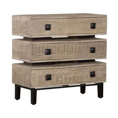 Stacked 3 Drawer Chest Beige - HomeFare