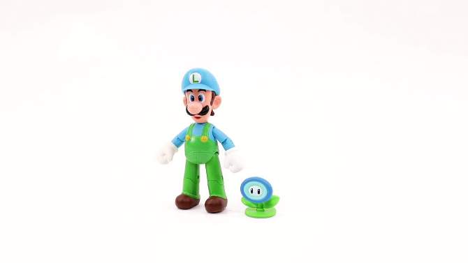 Nintendo Super Mario Ice Luigi with Ice Flower Action Figure, 2 of 8, play video
