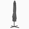 vidaXL Outdoor Parasol with Steel Pole 98.4 in.x98.4 in. Anthracite - 3 of 4