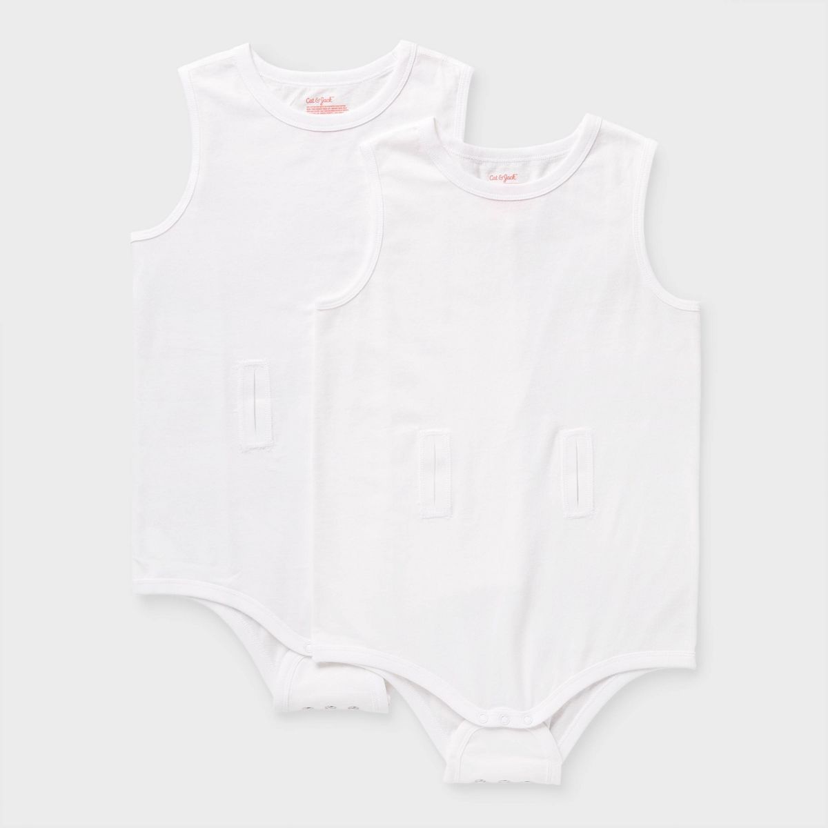 Kids' Adaptive 2pk Abdominal Access Tank Bodysuit- Cat & Jack™ - thumbnail 5