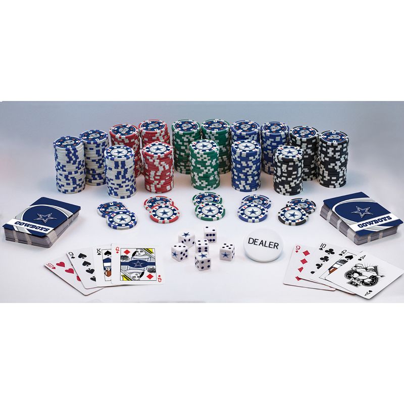 MasterPieces Casino Style 300 Piece Poker Chip Set - NFL Dallas Cowboys, 3 of 9