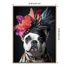 Amanti Art The Regal French Bulldog by Mowzu  Framed Canvas Wall Art - 3 of 4