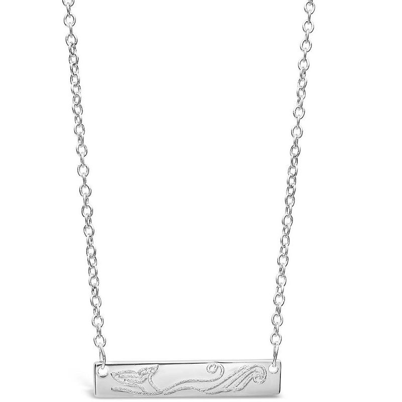 SHINE by Sterling Forever Swimming Siren Bar Pendant Necklace, 1 of 7