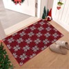 Garvee Christmas Area Rug Entryway Runner  Rug Machine Washable Rugs Vintage Living Room Rugs Low Pile Carpet Red/Green Xmas Non-Slip Rug for Bedroom - 4 of 4