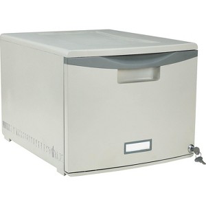 Storex 1-Drawer Stackable Storage Gray 61251S02C - 1 of 3