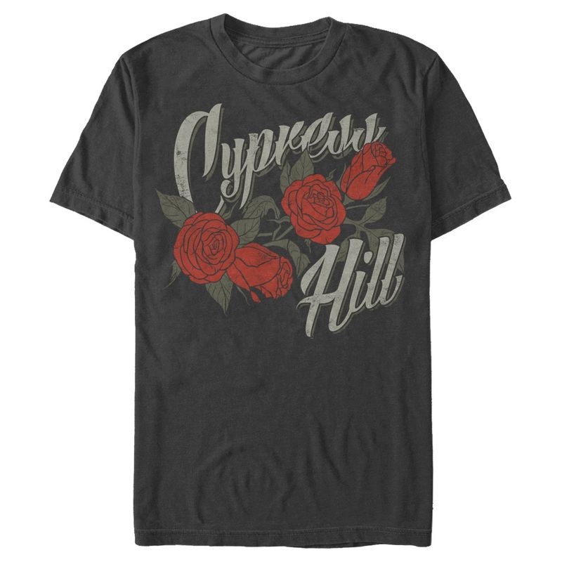 Men's Cypress Hill Roses Logo T-Shirt, 1 of 6