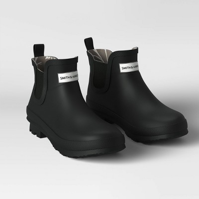 Women's Short Rain Boots Black 7 