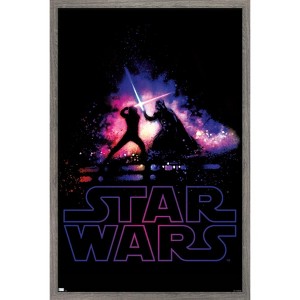 Trends International Star Wars: Saga - Duel Shimmer Framed Wall Poster Prints - 1 of 4