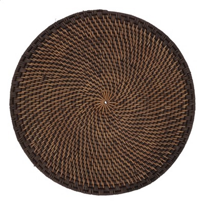 Saro Lifestyle Woven Rattan Table Mats (set Of 4), Brown, 15