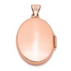 Black Bow Jewelry 14k Rose Gold 21mm Scroll and Hearts Border Oval Locket - 3 of 4