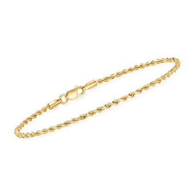 Ross-Simons 1.8mm 10kt Yellow Gold Rope-Chain Bracelet