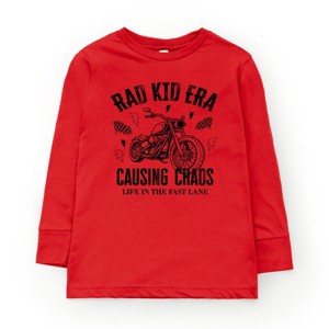 Rad Kid Era Causing Chaos - Toddler Long Sleeve Graphic Tee and Youth Long Sleeve Graphic T-Shirt - 1 of 3