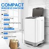 HOMDOX 17.8Lbs Portable Washing Machine, 2.4Cu.ft Compact Full-Automatic Washer Machine, LED Display, 10 Programs 8 Water Levels for Apt, Dorms, RV - 3 of 4