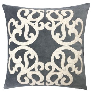 ChicFurnit Bed Pillows Home Pillow Velvet Decorative Pillow with Hidden Zipper Cotton Pillows for Living Room Decoration, Gray, 20"*1"*20" - 1 of 4