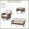 Buenhomino Patio Wicker Chairs Swivel Rocker Outdoor Rocking Chairs Set - 2 of 4