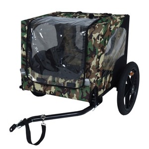 Pet Bike Trailer Dog Cart for Bicycle,Suitable for Small and Medium Pets, Easy Folding Cart Frame, Quick Release Wheel, Non-Slip Floor, Internal Leash - 1 of 1