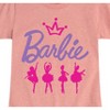 Girls' - Barbie - Barbie Ballerina Logo-  Girls Fitted Short Sleeve Graphic T-Shirt Fitted Short Sleeve Graphic T-Shirt - 2 of 4