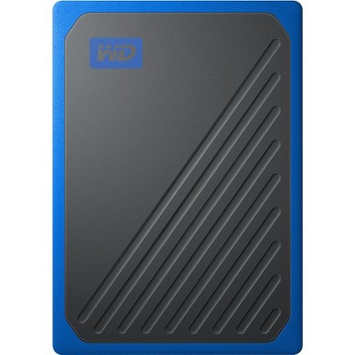 WD My Passport Go WDBMCG0010BBT-WESN 1 TB Portable Solid State Drive - External - Black, Cobalt - USB 3.0 - 3 Year Warranty