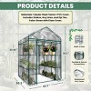 Nature Spring Walk-In PVC Greenhouse with 8 Shelves, Roll-Up Door and Steel Poles - Clear - 4 of 4