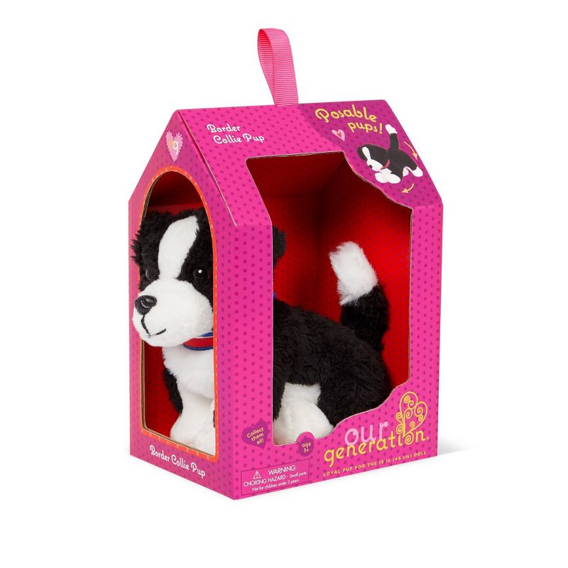 Our Generation Border Collie Puppy with Posable Legs 6&#34; Pet Dog Plush, 5 of 6