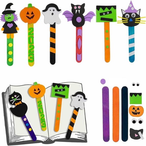 4E's Novelty Halloween Bookmark Craft for Kids 2024 - 12 Pack Kids Halloween Crafts Ages 4-8, 8-12, Perfect Halloween Activities for Kids Classroom - image 1 of 4