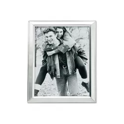Lawrence Frames Brushed Silver Plated 4x5 Metal Picture Frame Shiny Inner Edge 750145