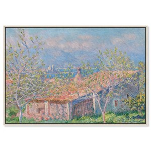 Art Remedy Monet - Gardener's House at Antibes Impresionism Landscape Wall Art Framed - 1 of 4