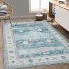 Vintage Area Rug for Living Room, Machine Washable, Non-Slip Low Pile Stain & Fade Resistant Distressed Accent Rug - 3 of 4